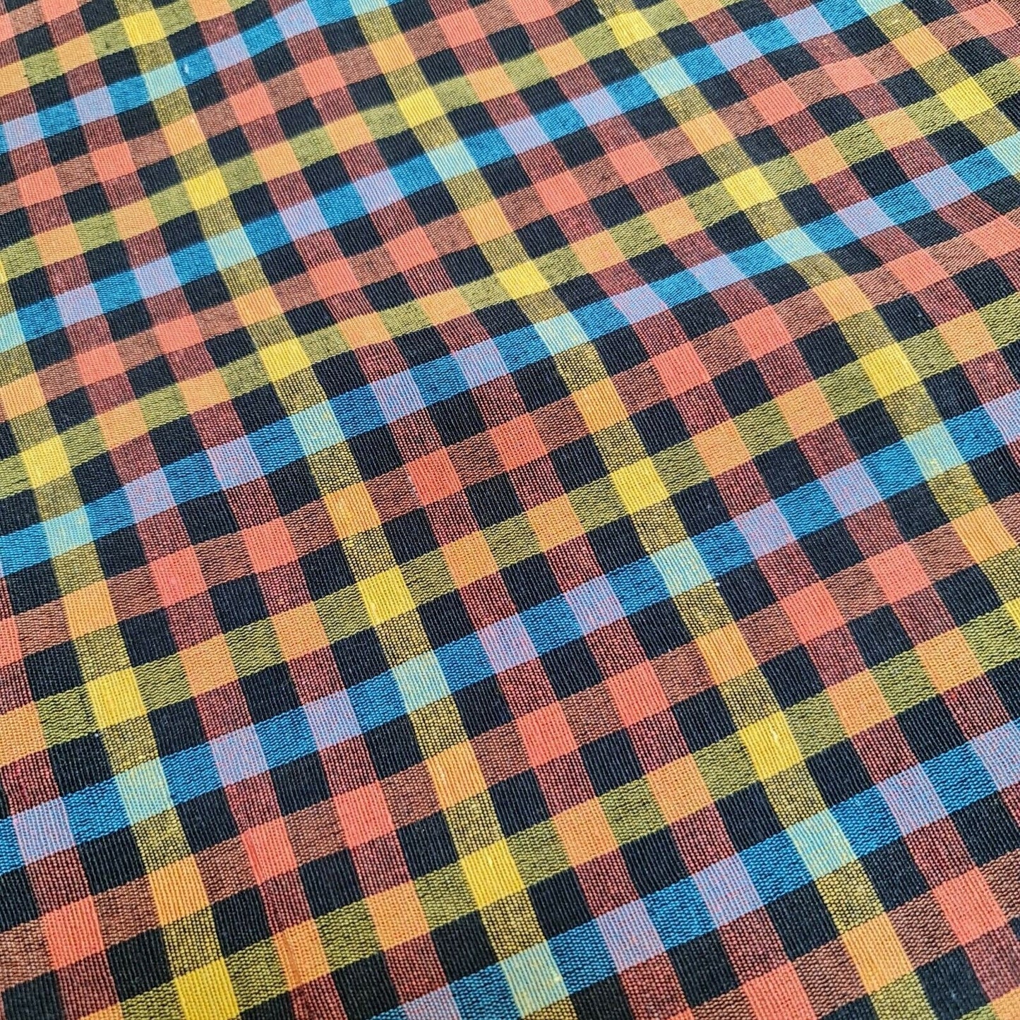 100% Cotton Gingham 1/8" Check Plaid Fabric – Parna Patka Turban Dastaar Cloth for Sewing & Crafts (23 Meter Roll)