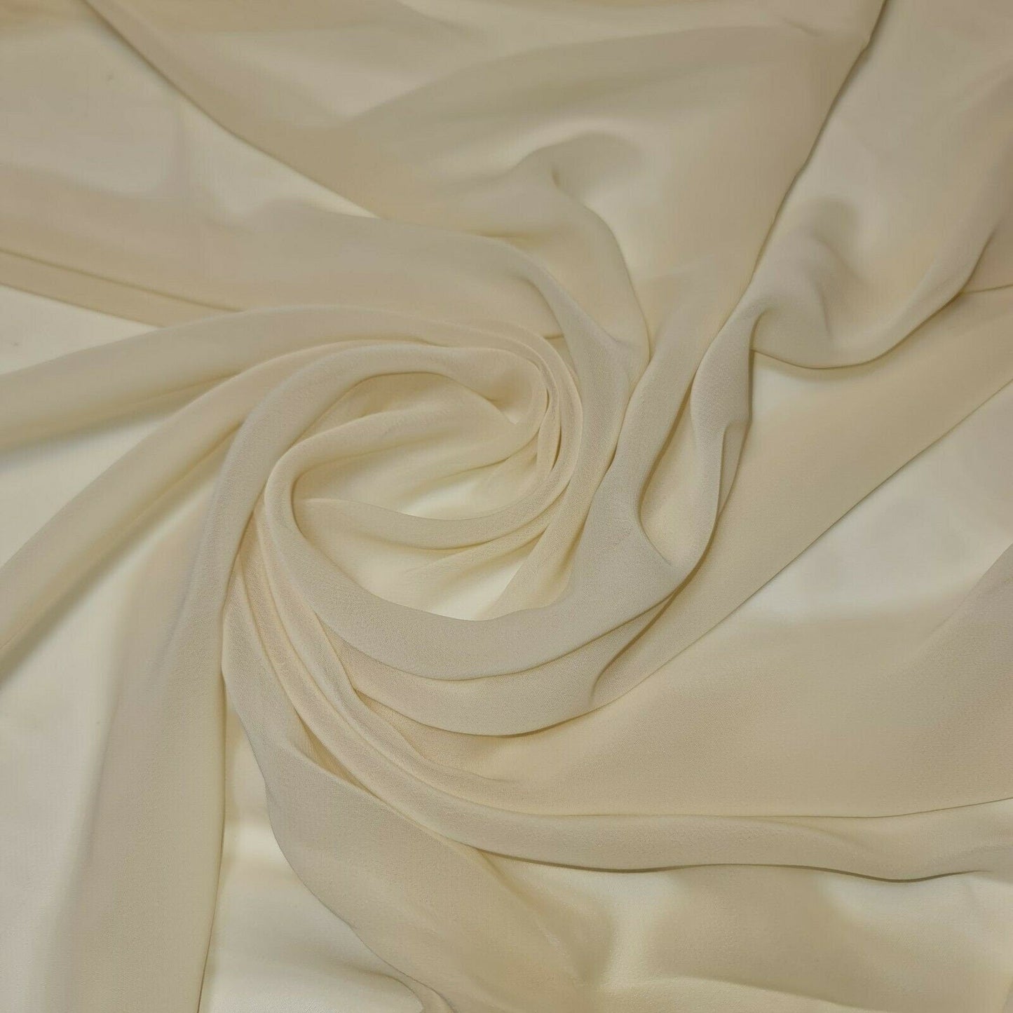 Sheer Poly Crepe Chiffon Fabric – Semi-Transparent, Lightweight 44" Wide for Dress, Draping & Craft