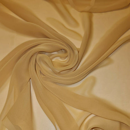Sheer Poly Crepe Chiffon Fabric – Semi-Transparent, Lightweight 44" Wide for Dress, Draping & Craft