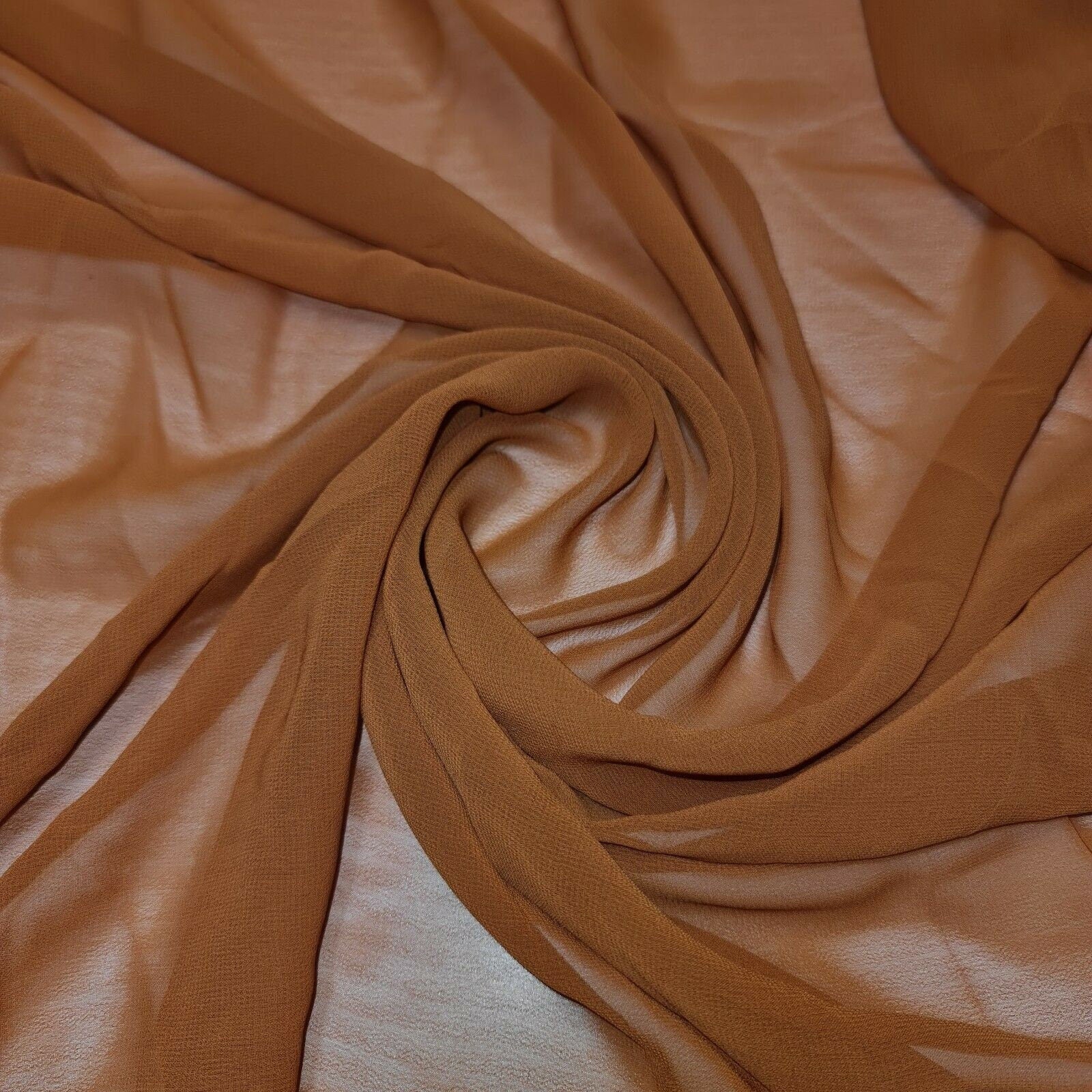 Sheer Poly Crepe Chiffon Fabric – Semi-Transparent, Lightweight 44