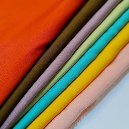 Plain American Crepe Polyester Fabric Poly Dress Craft Poplin Costume Lining 44" (Peach)