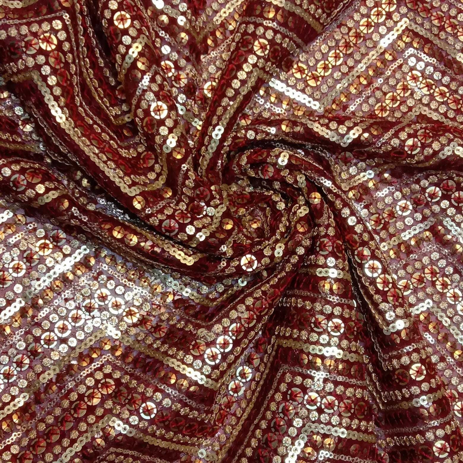 Sabyasachi Non-Stretch Net Mesh Fabric – 44