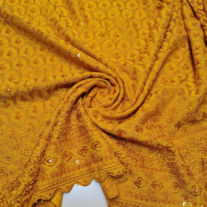 Broderie Anglaise Sequin Embroidery Viscose Fabric – 44" Wide Soft Dressmaking & Craft Material