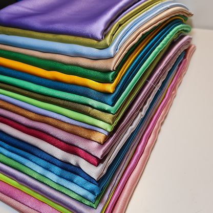 Plain Silky Satin Crepe Back Fabric – 58” Wide | 50+ Colours | Dressmaking, Wedding, Craft Material