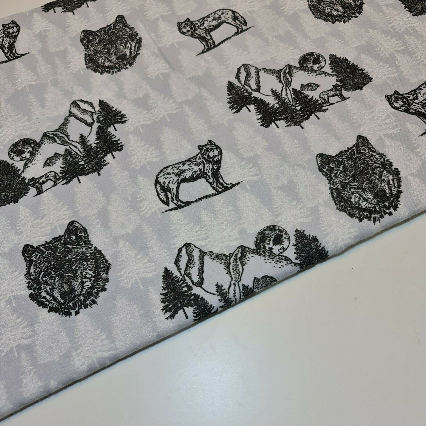 100% Cotton Brushed Flannel Winceyette Fabric – 44" Wide Printed Material for Quilting & Sewing Projects
