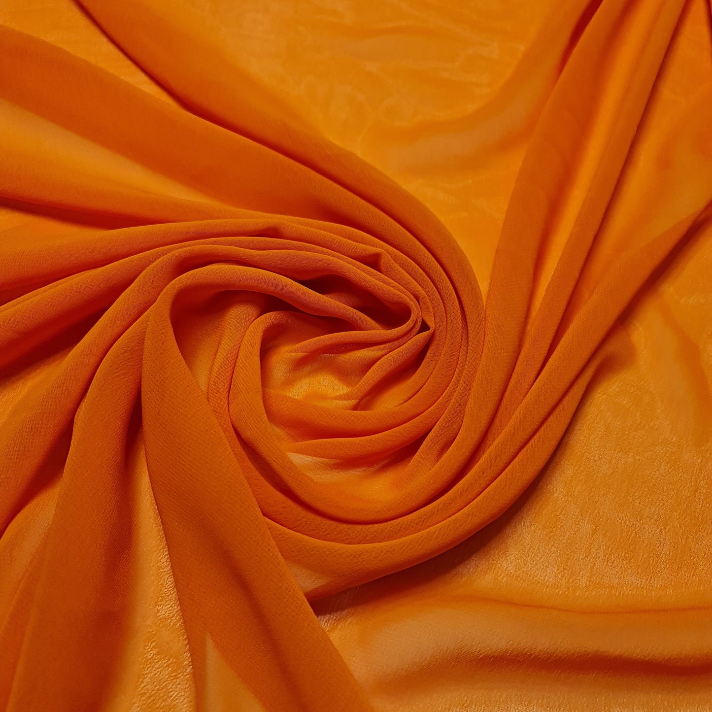 Sheer Poly Crepe Chiffon Fabric – Semi-Transparent, Lightweight 44" Wide for Dress, Draping & Craft