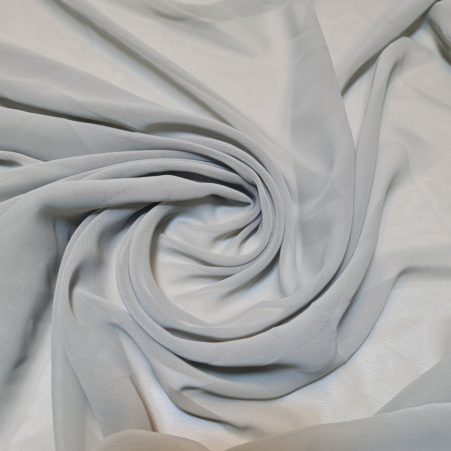 Sheer Poly Crepe Chiffon Fabric – Semi-Transparent, Lightweight 44" Wide for Dress, Draping & Craft