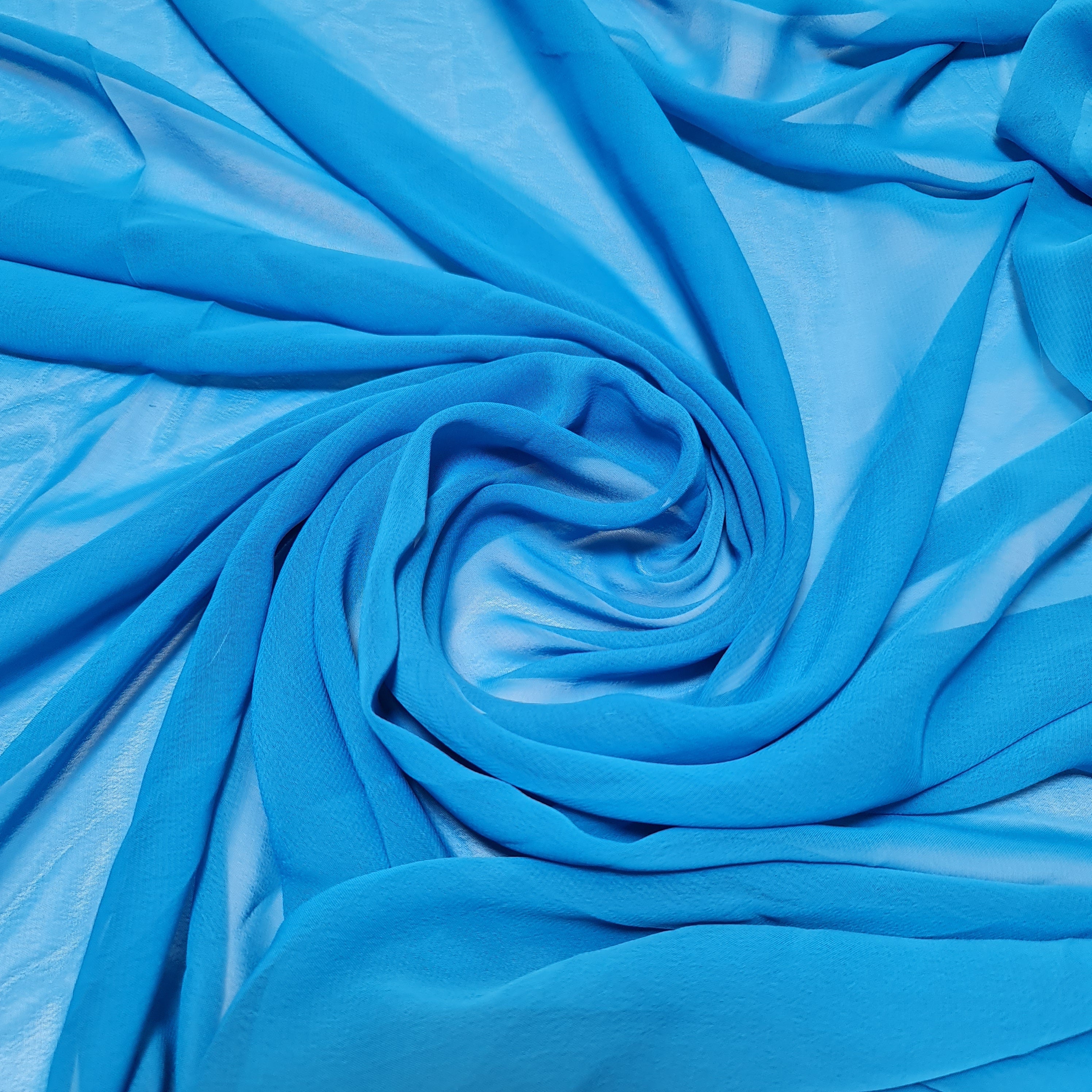 Sheer Poly Crepe Chiffon Fabric – Semi-Transparent, Lightweight 44