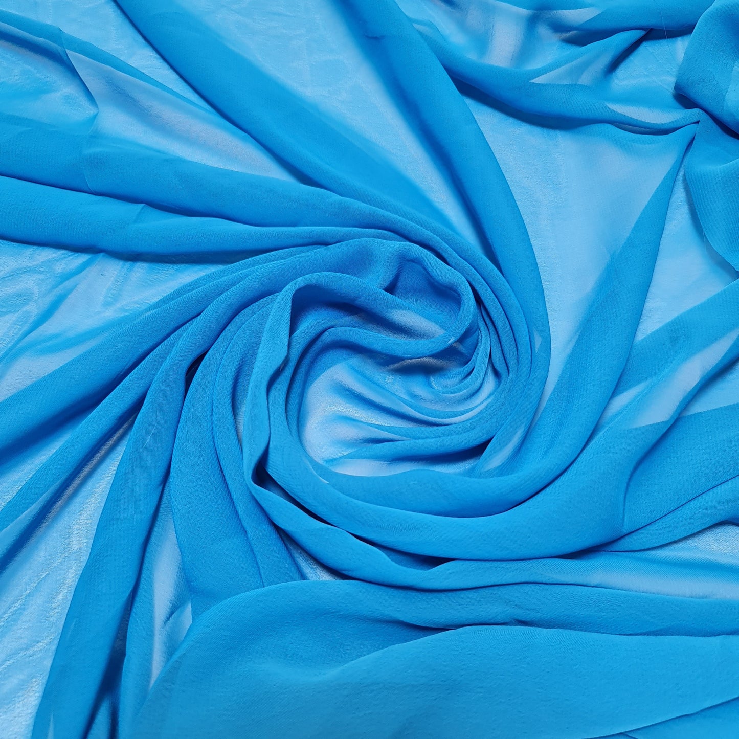 Sheer Poly Crepe Chiffon Fabric – Semi-Transparent, Lightweight 44" Wide for Dress, Draping & Craft