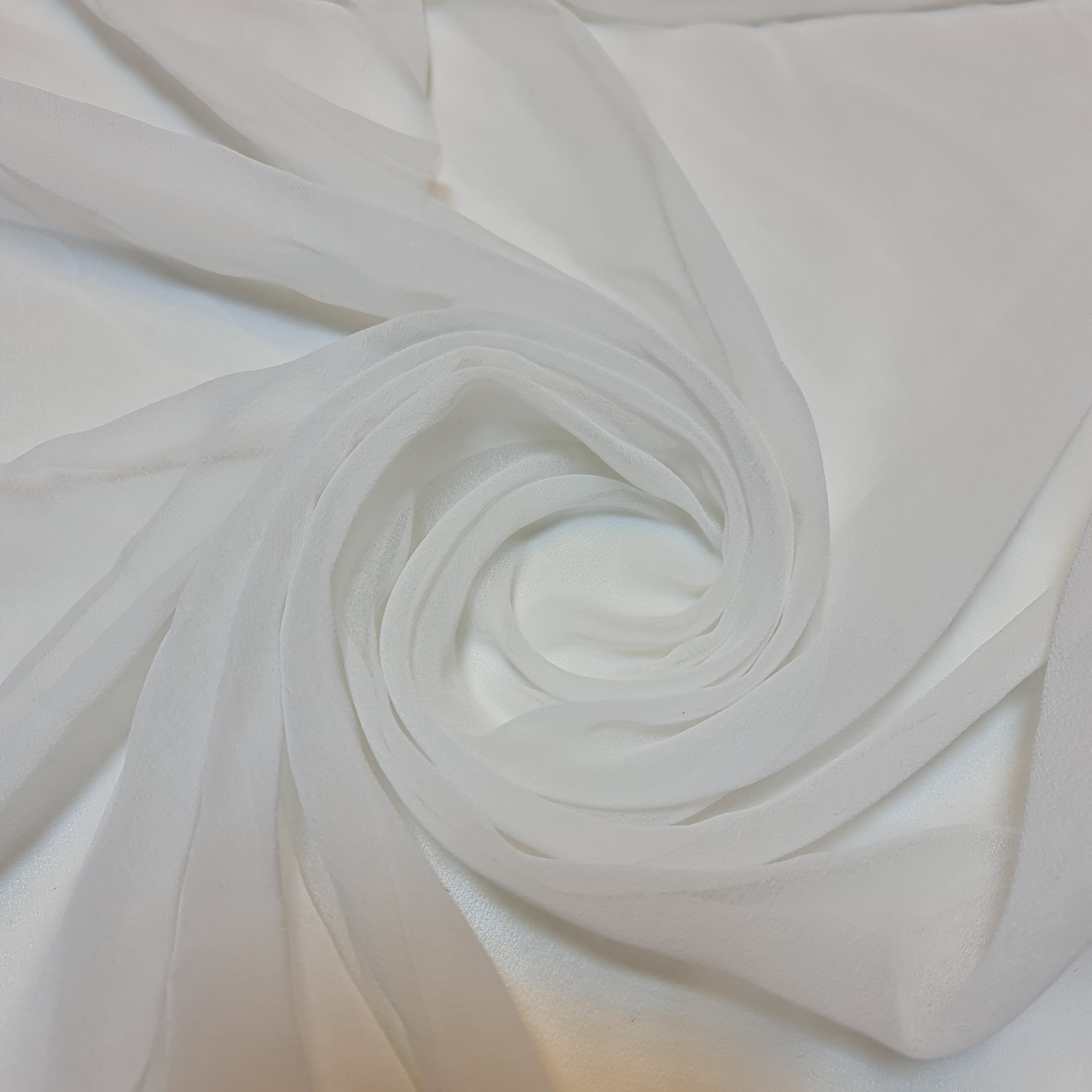 Sheer Poly Crepe Chiffon Fabric – Semi-Transparent, Lightweight 44