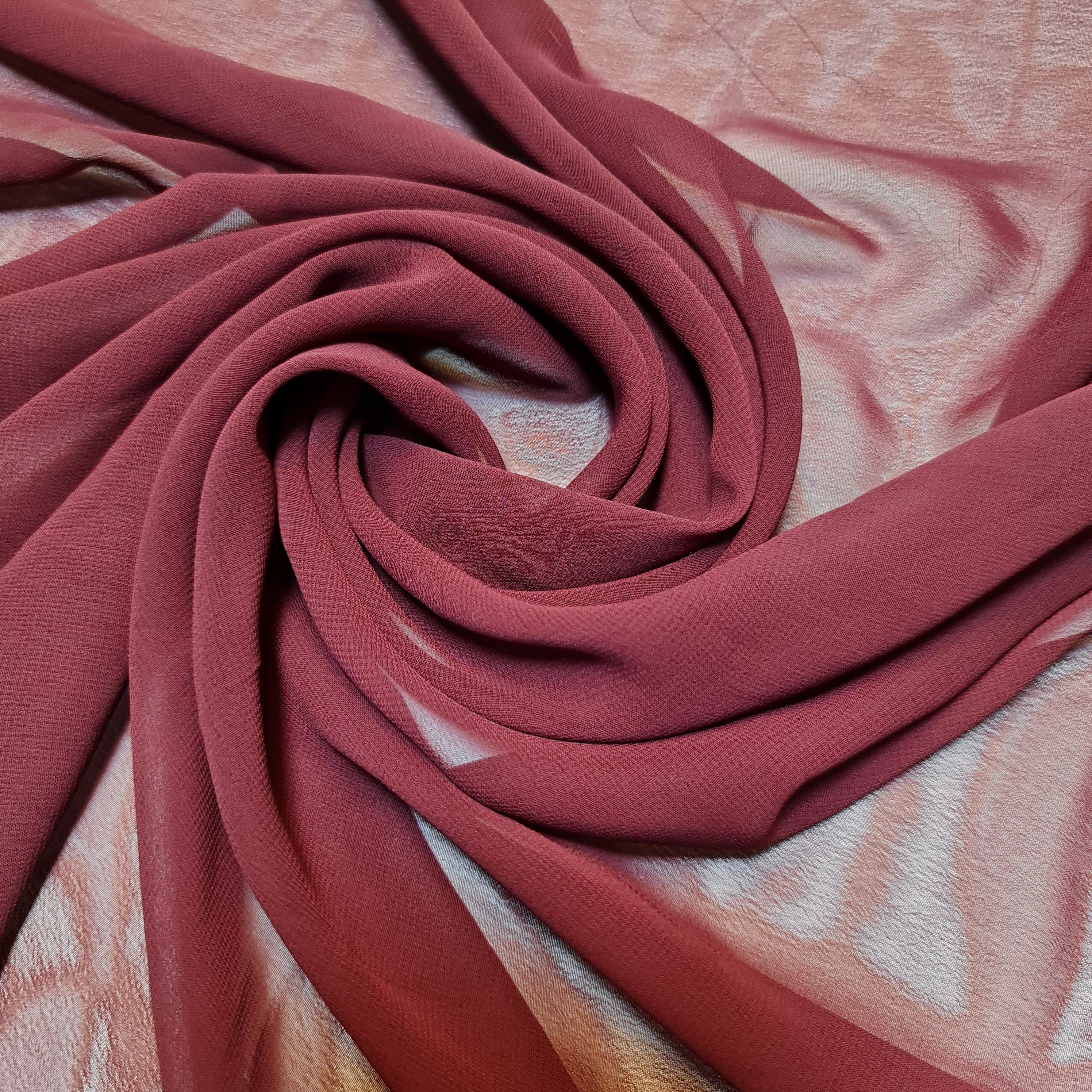 Sheer Poly Crepe Chiffon Fabric – Semi-Transparent, Lightweight 44