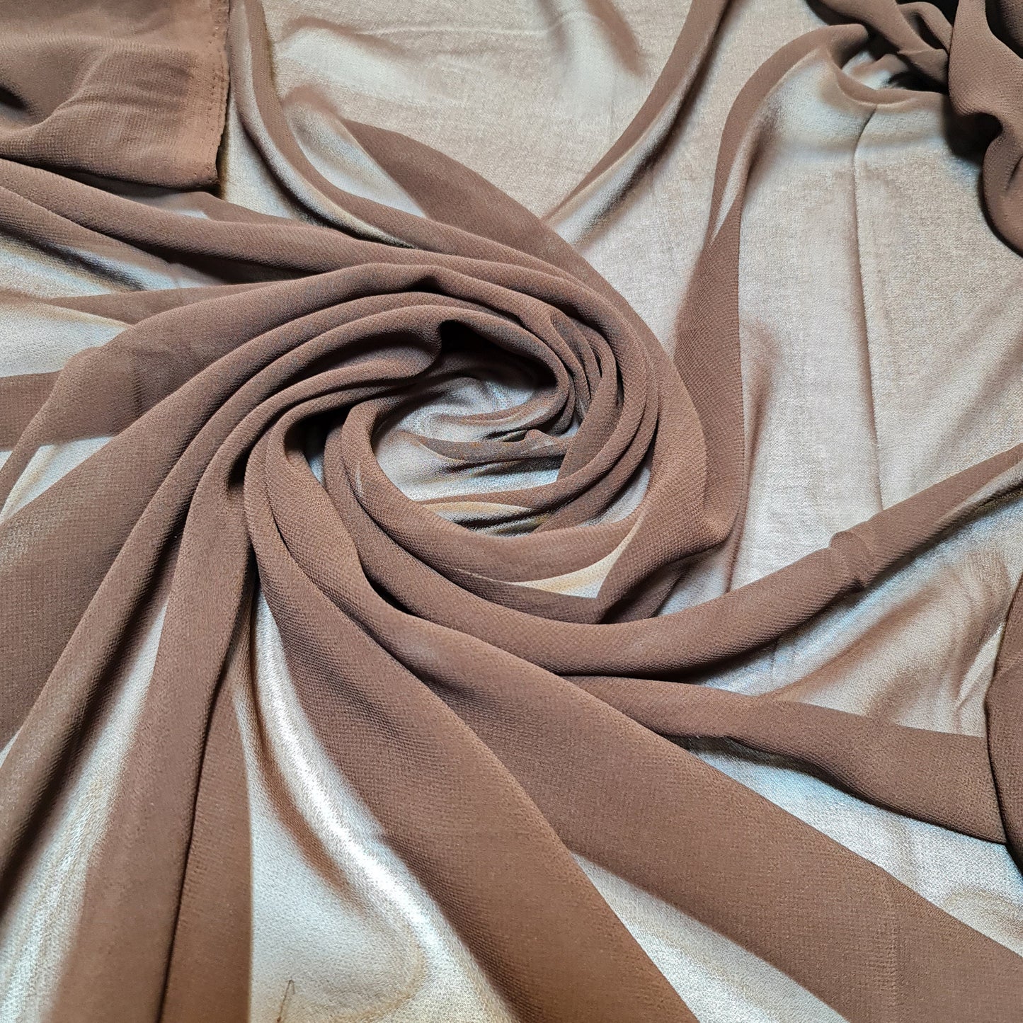 Sheer Poly Crepe Chiffon Fabric – Semi-Transparent, Lightweight 44" Wide for Dress, Draping & Craft