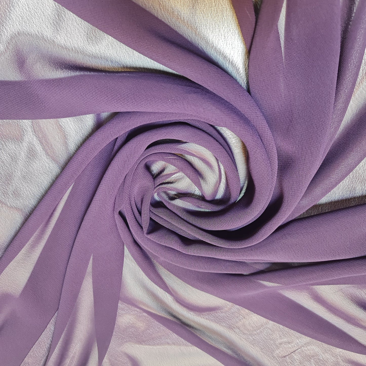 Sheer Poly Crepe Chiffon Fabric – Semi-Transparent, Lightweight 44" Wide for Dress, Draping & Craft