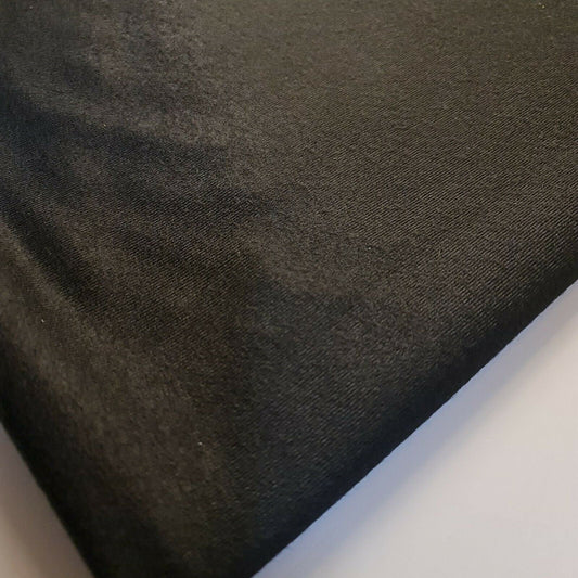 Black Brushed Viscose Sweatshirt & T-Shirt Jersey Fabric – Hoodie, School & Dress Material, 58" Wide