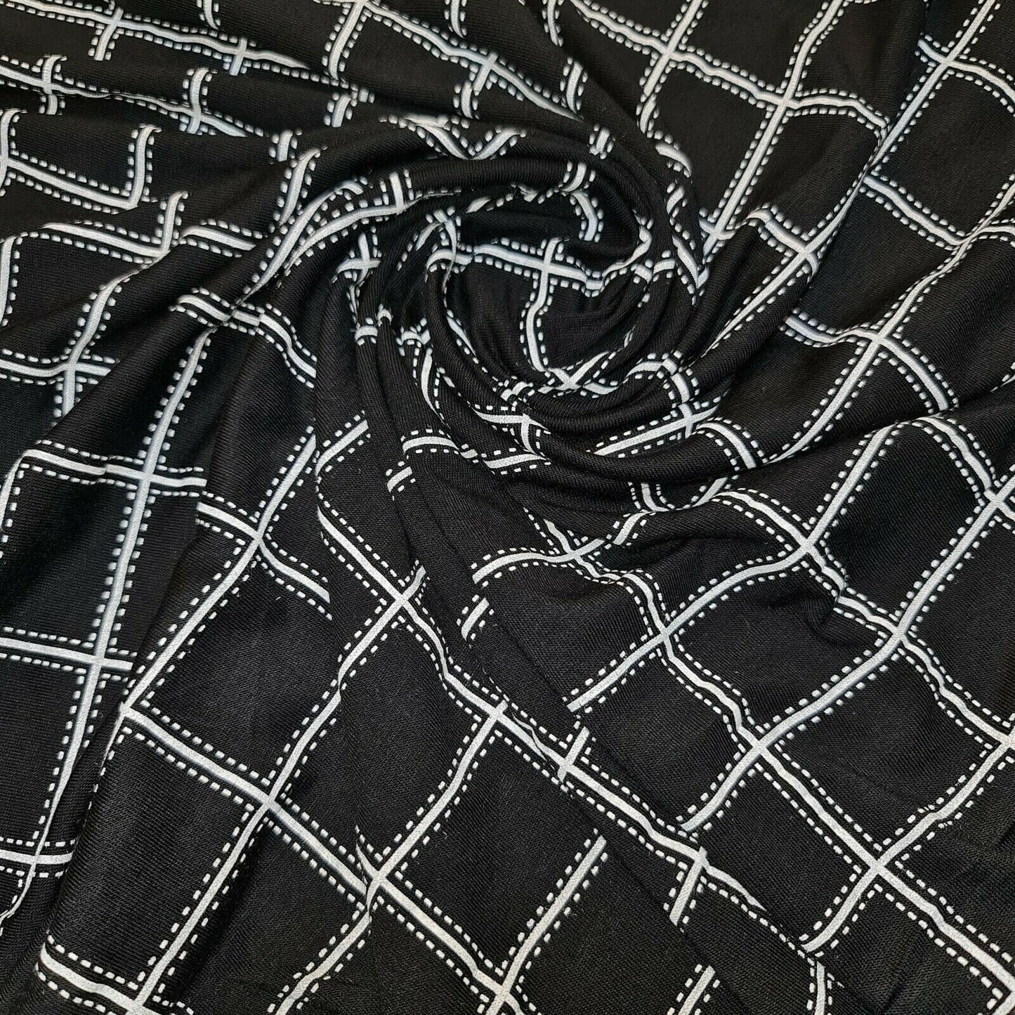 Cotton & Viscose Jersey Stretch Knit Fabric for Baby Grow, Dresses & T-Shirt Sewing