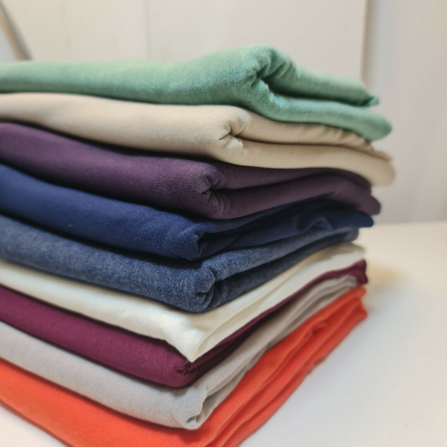 Cotton & Viscose Jersey Stretch Knit Fabric for Baby Grow, Dresses & T-Shirt Sewing