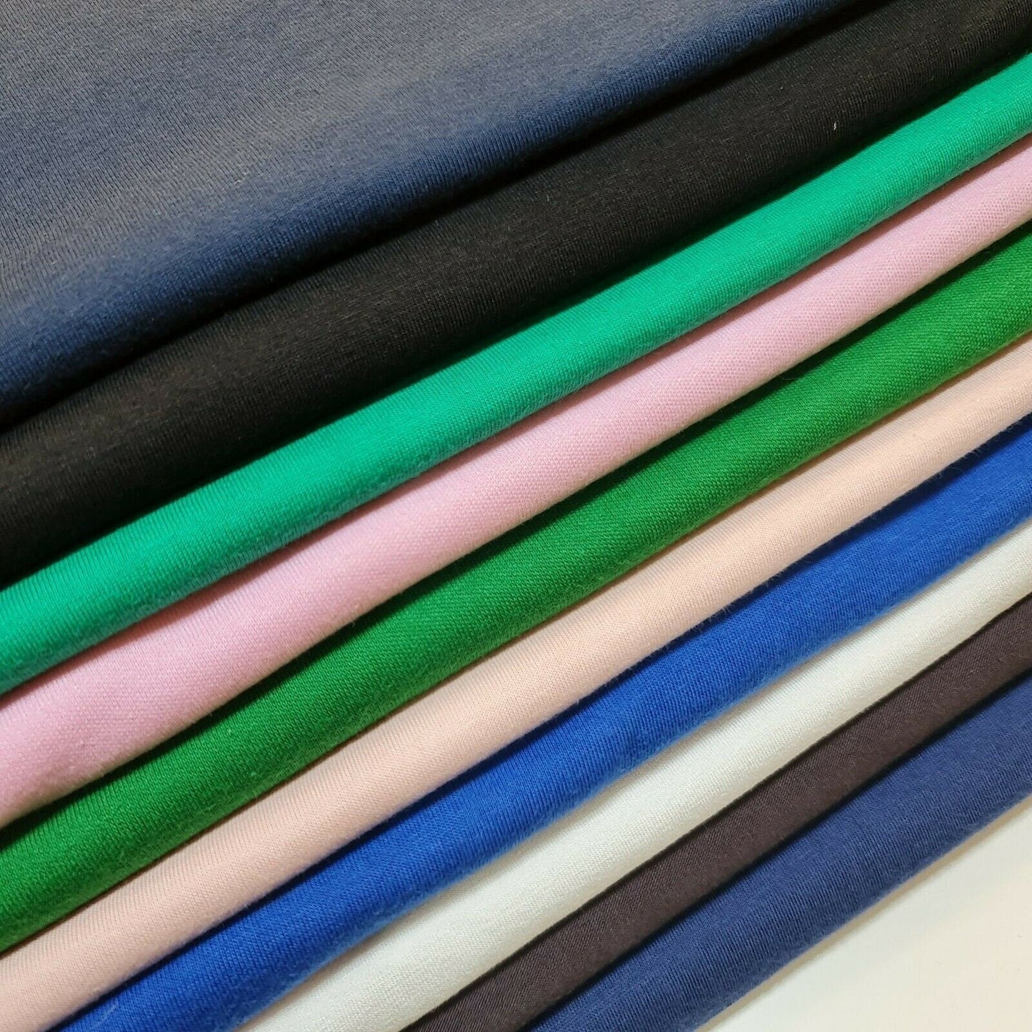 Cotton & Viscose Jersey Stretch Knit Fabric for Baby Grow, Dresses & T-Shirt Sewing