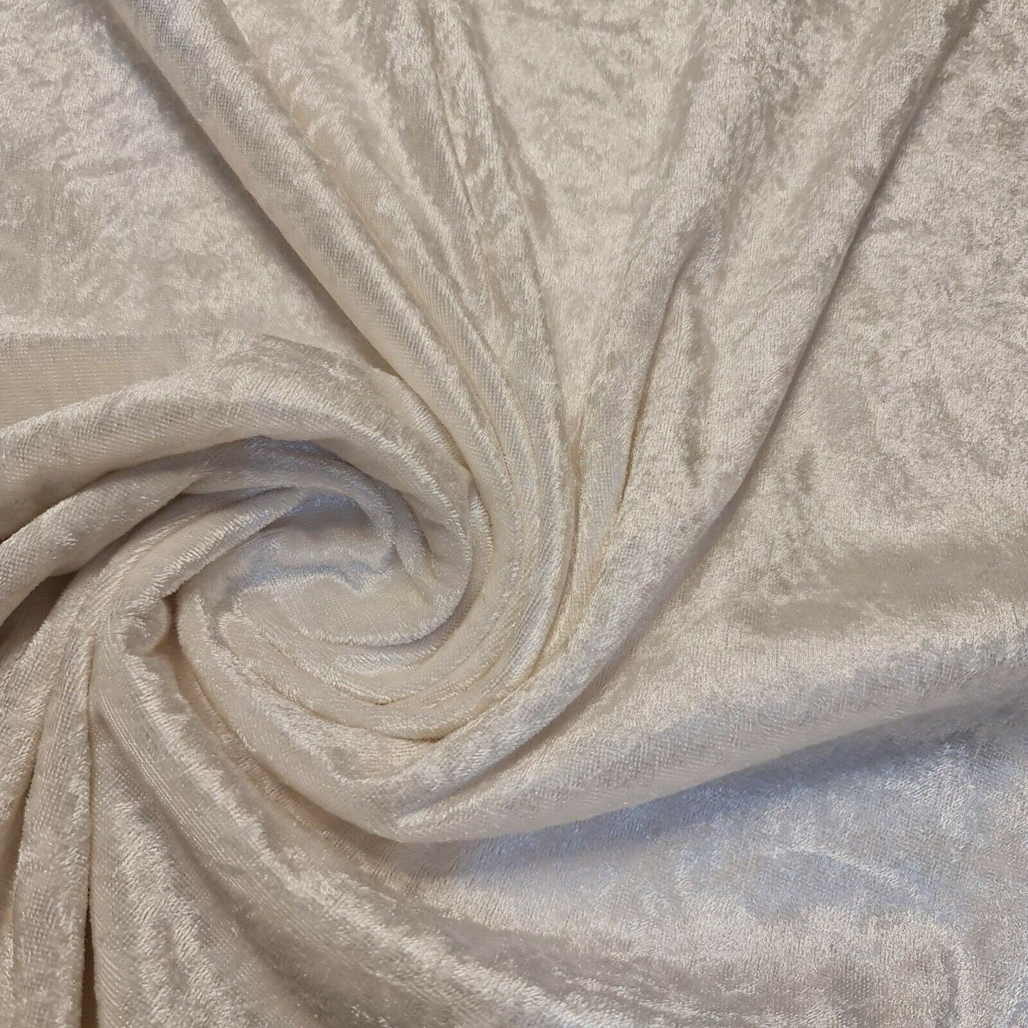 Crushed Velvet Stretch Velour Fabric – 58" Wide Plain Solid Colours Premium Material for Dresses, Crafts Projects