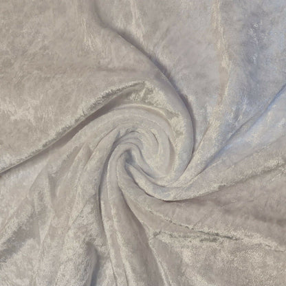 Crushed Velvet Stretch Velour Fabric – 58" Wide Plain Solid Colours Premium Material for Dresses, Crafts Projects