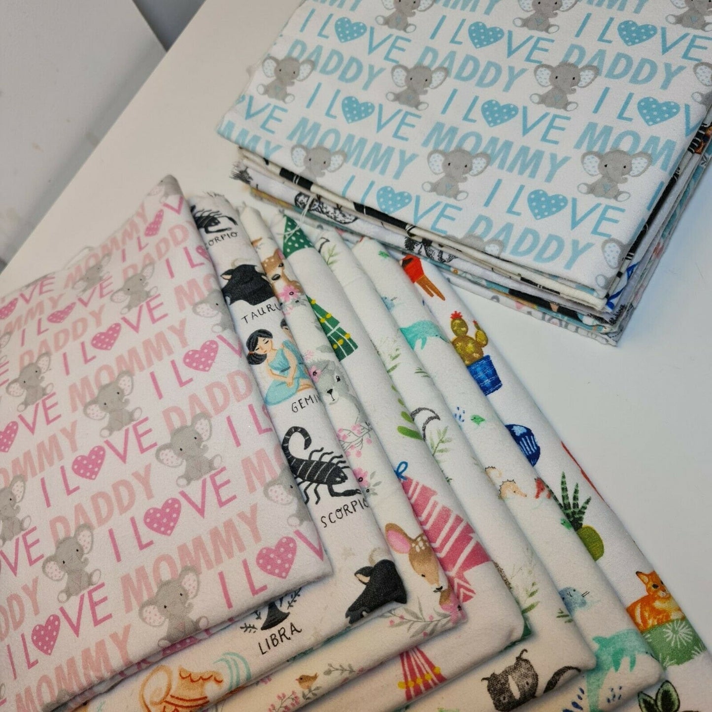 100% Cotton Brushed Flannel Winceyette Fabric – 44" Wide Printed Material for Quilting & Sewing Projects