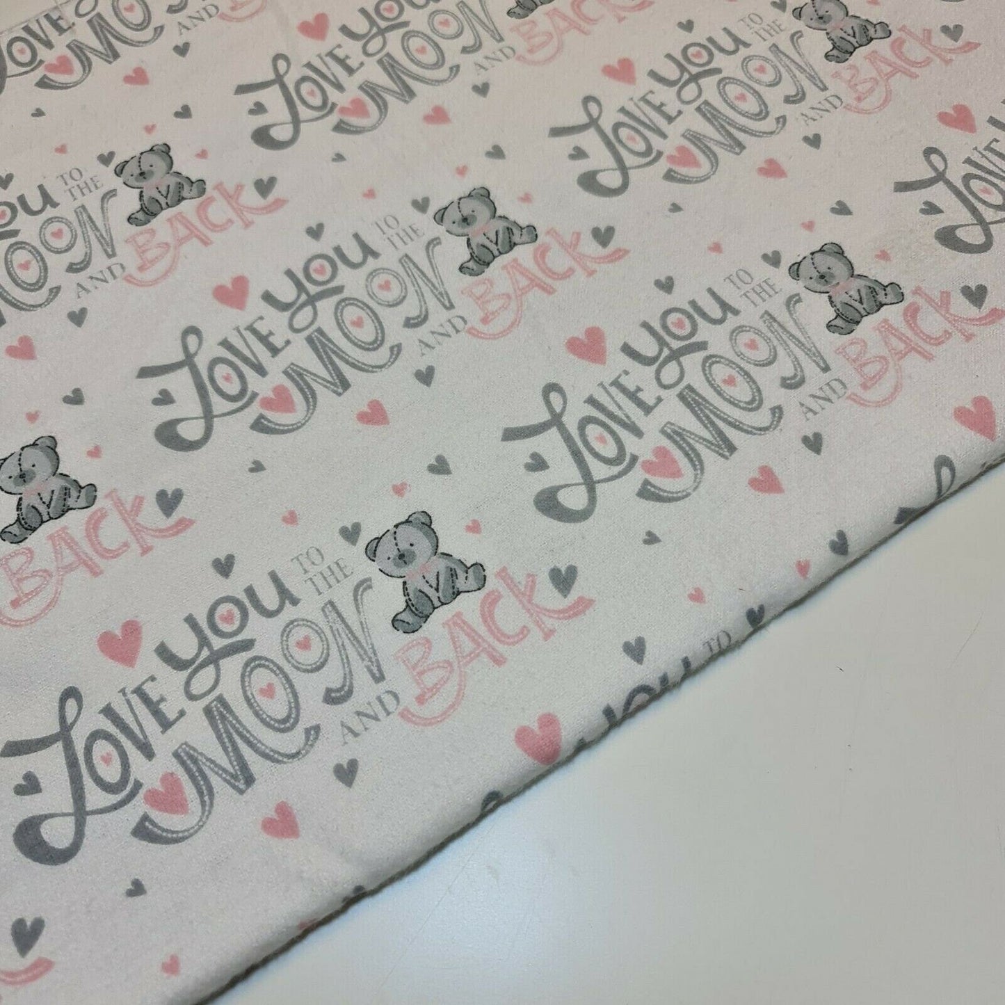 100% Cotton Brushed Flannel Winceyette Fabric – 44" Wide Printed Material for Quilting & Sewing Projects