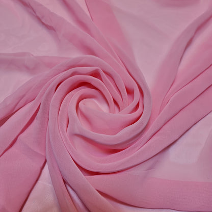 Sheer Poly Crepe Chiffon Fabric – Semi-Transparent, Lightweight 44" Wide for Dress, Draping & Craft