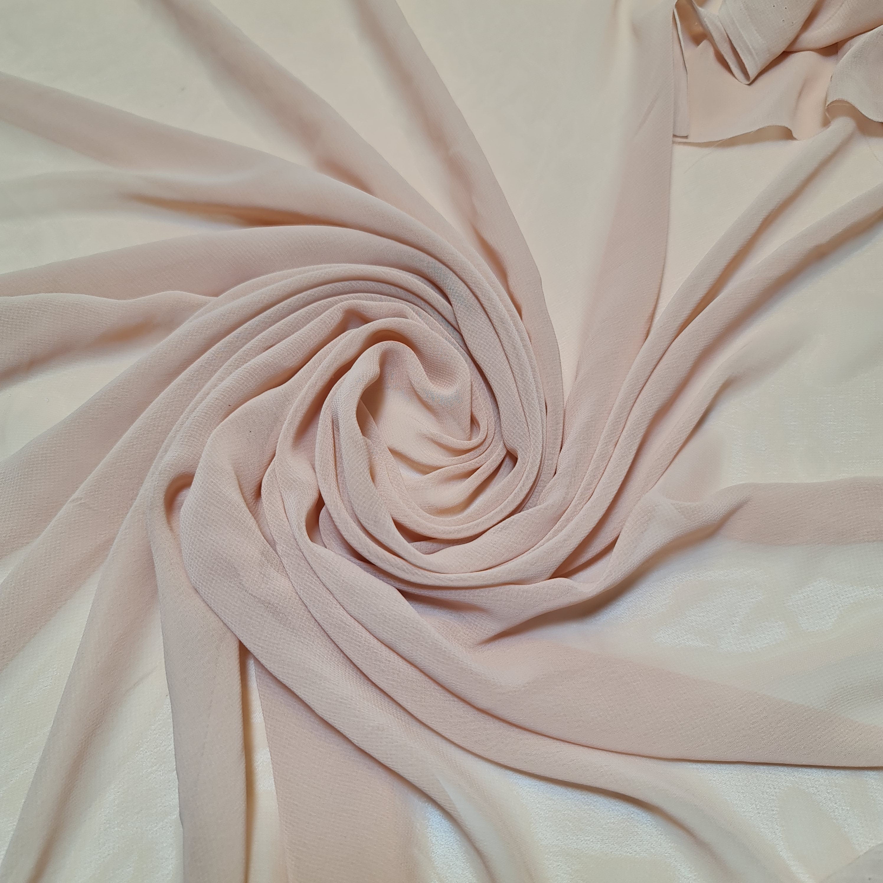 Sheer Poly Crepe Chiffon Fabric – Semi-Transparent, Lightweight 44