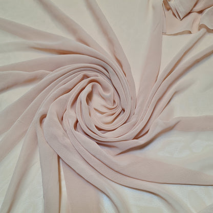 Sheer Poly Crepe Chiffon Fabric – Semi-Transparent, Lightweight 44" Wide for Dress, Draping & Craft