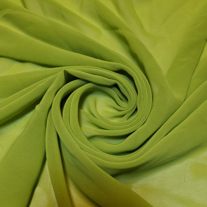 Sheer Poly Crepe Chiffon Fabric – Semi-Transparent, Lightweight 44" Wide for Dress, Draping & Craft