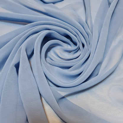 Sheer Poly Crepe Chiffon Fabric – Semi-Transparent, Lightweight 44" Wide for Dress, Draping & Craft