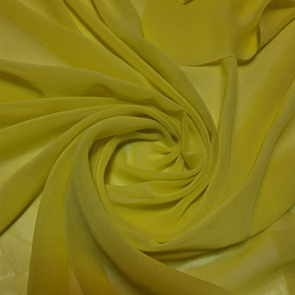 Sheer Poly Crepe Chiffon Fabric – Semi-Transparent, Lightweight 44" Wide for Dress, Draping & Craft