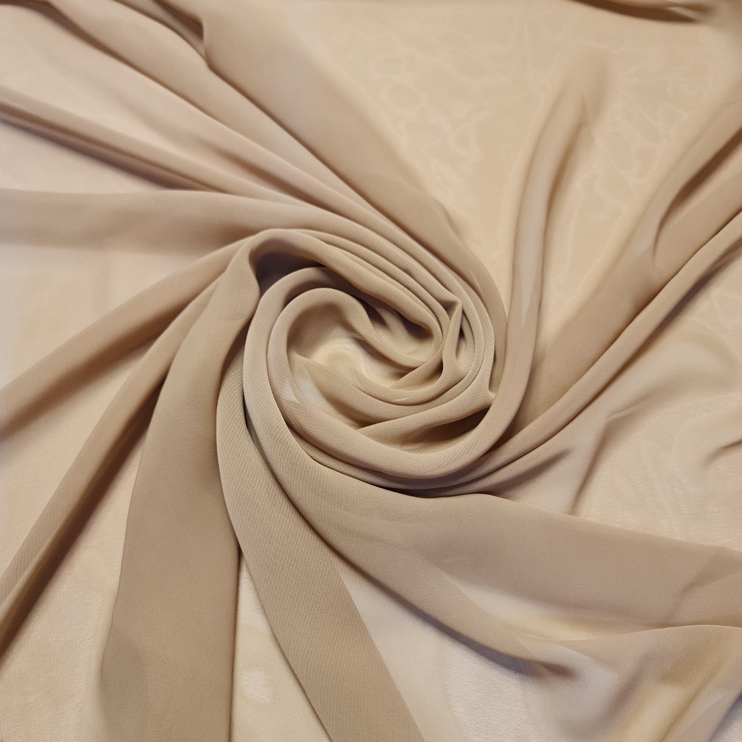 Sheer Poly Crepe Chiffon Fabric – Semi-Transparent, Lightweight 44" Wide for Dress, Draping & Craft