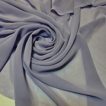 Sheer Poly Crepe Chiffon Fabric – Semi-Transparent, Lightweight 44" Wide for Dress, Draping & Craft