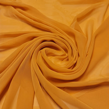 Sheer Poly Crepe Chiffon Fabric – Semi-Transparent, Lightweight 44" Wide for Dress, Draping & Craft