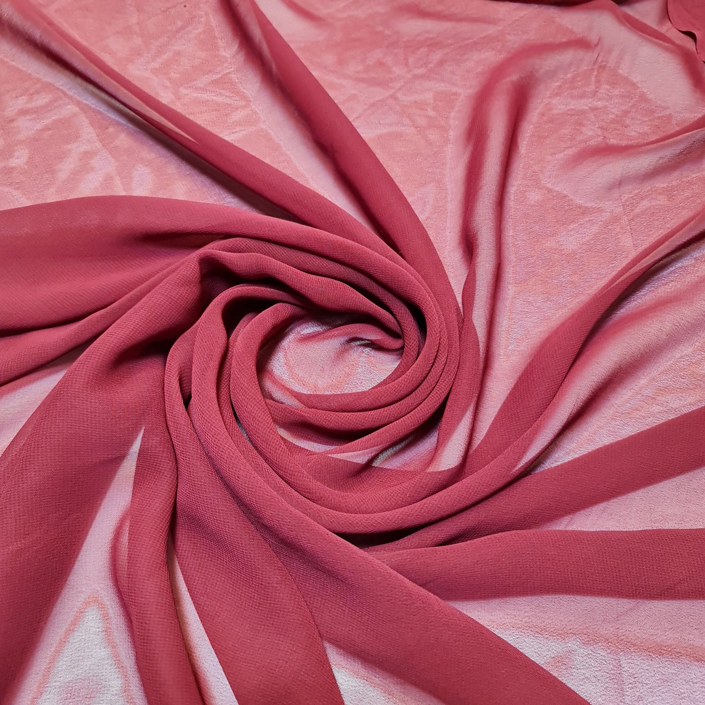 Sheer Poly Crepe Chiffon Fabric – Semi-Transparent, Lightweight 44" Wide for Dress, Draping & Craft