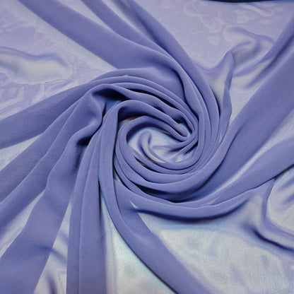 Sheer Poly Crepe Chiffon Fabric – Semi-Transparent, Lightweight 44" Wide for Dress, Draping & Craft