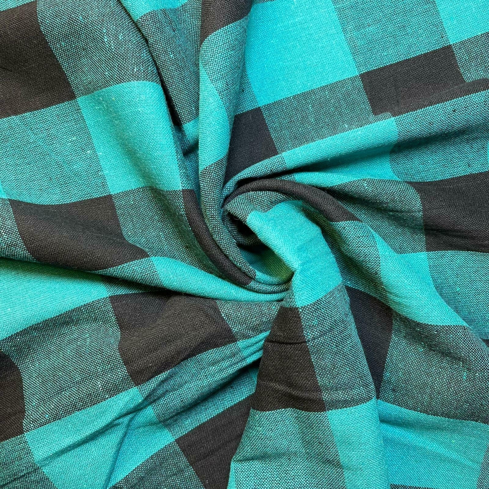Premium 100% Cotton Gingham Khadi Handloom Fabric – 2