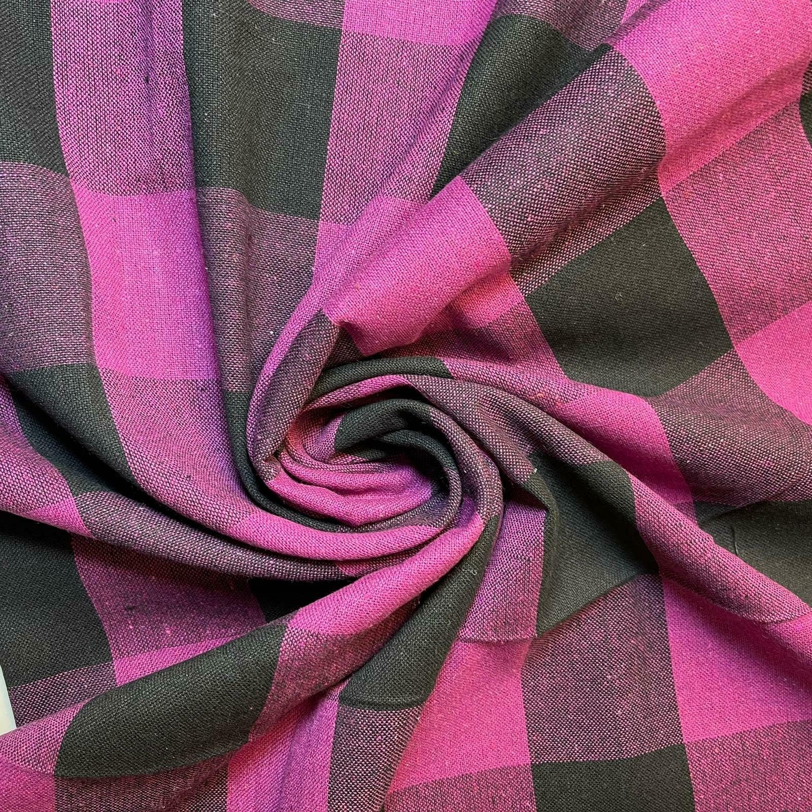 Premium 100% Cotton Gingham Khadi Handloom Fabric – 2