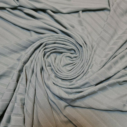 Ribbed Stretch Jersey Fabric – 58" Wide Viscose Polyester Spandex Blend – 4-Way Stretch Dress & Craft Material by the Metre
