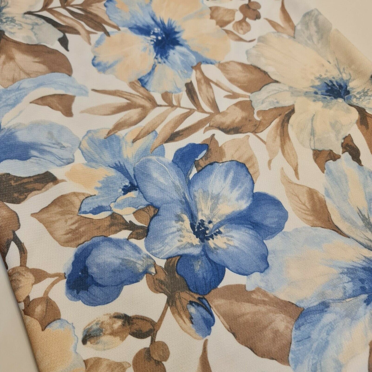 Floral Print Poly Viscose Stretch Jersey Fabric – Dress & Craft Material 58" Wide