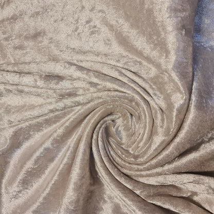Crushed Velvet Stretch Velour Fabric – 58" Wide Plain Solid Colours Premium Material for Dresses, Crafts Projects