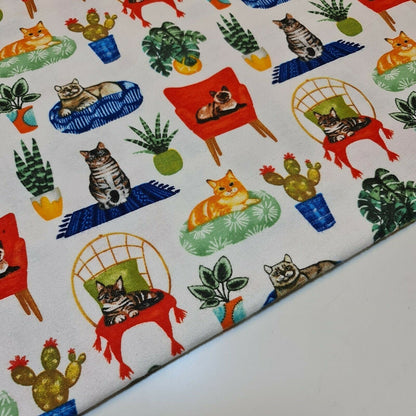 100% Cotton Brushed Flannel Winceyette Fabric – 44" Wide Printed Material for Quilting & Sewing Projects