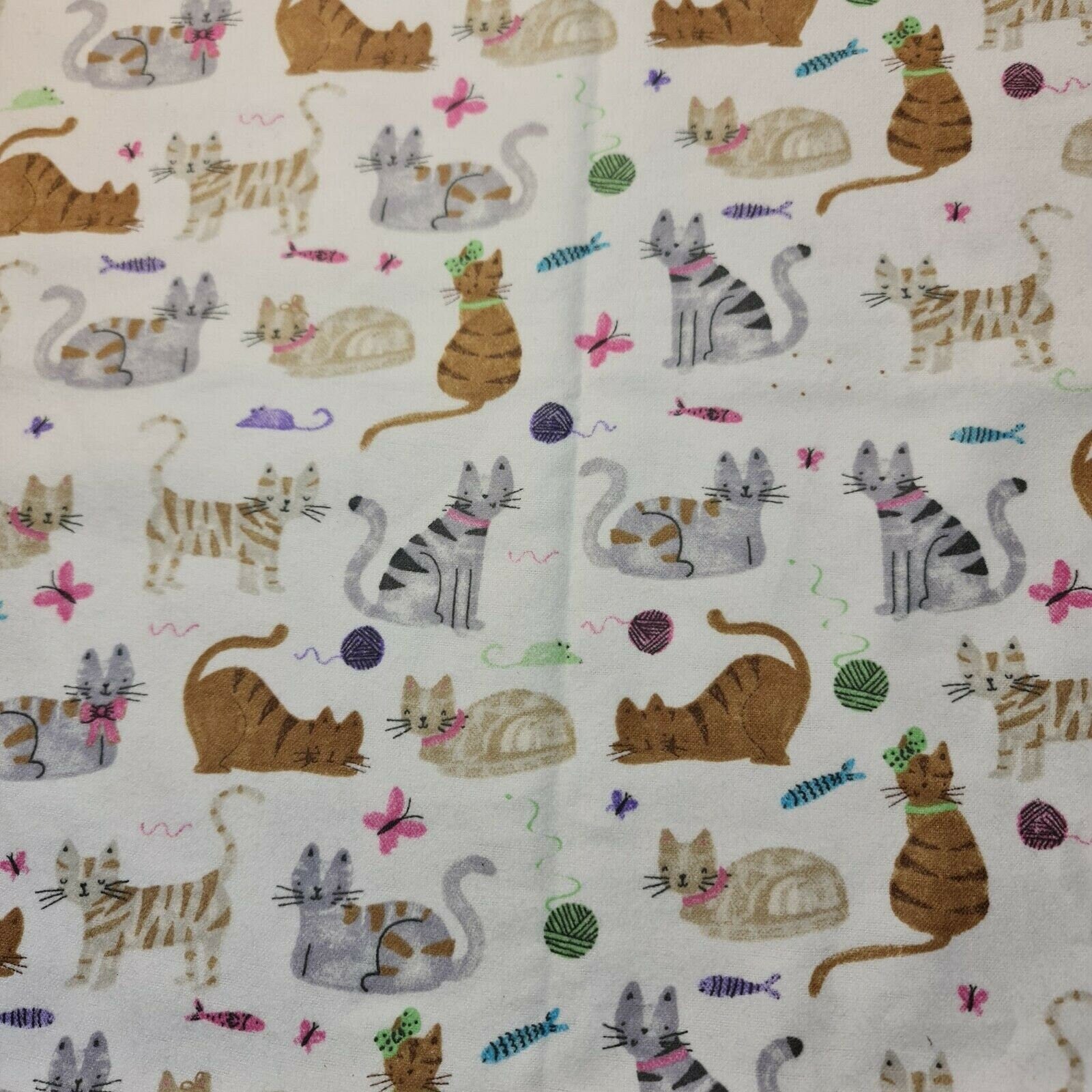 100% Cotton Brushed Flannel Winceyette Fabric – 44