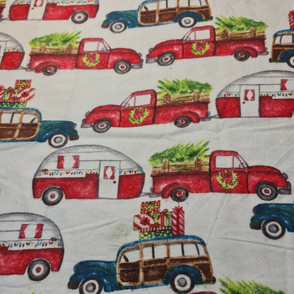 100% Cotton Brushed Flannel Winceyette Fabric – 44" Wide Printed Material for Quilting & Sewing Projects