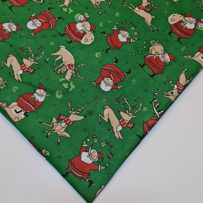 Christmas Festive Polycotton Print Fabric – 44" Wide Craft & Dressmaking Material by the Metre