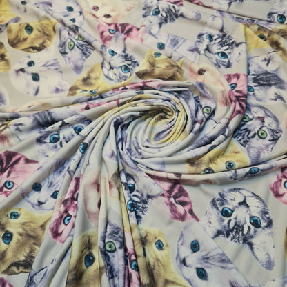 Printed ITY Jersey Fabric – 58" Wide Nylon Lycra 4-Way Stretch Spandex for Dresses & Swimwear