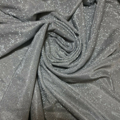 Shimmer Moonlight Stretch Glitter Nylon Fabric – 58" Wide Stardust Backdrop, Dress & Craft Material