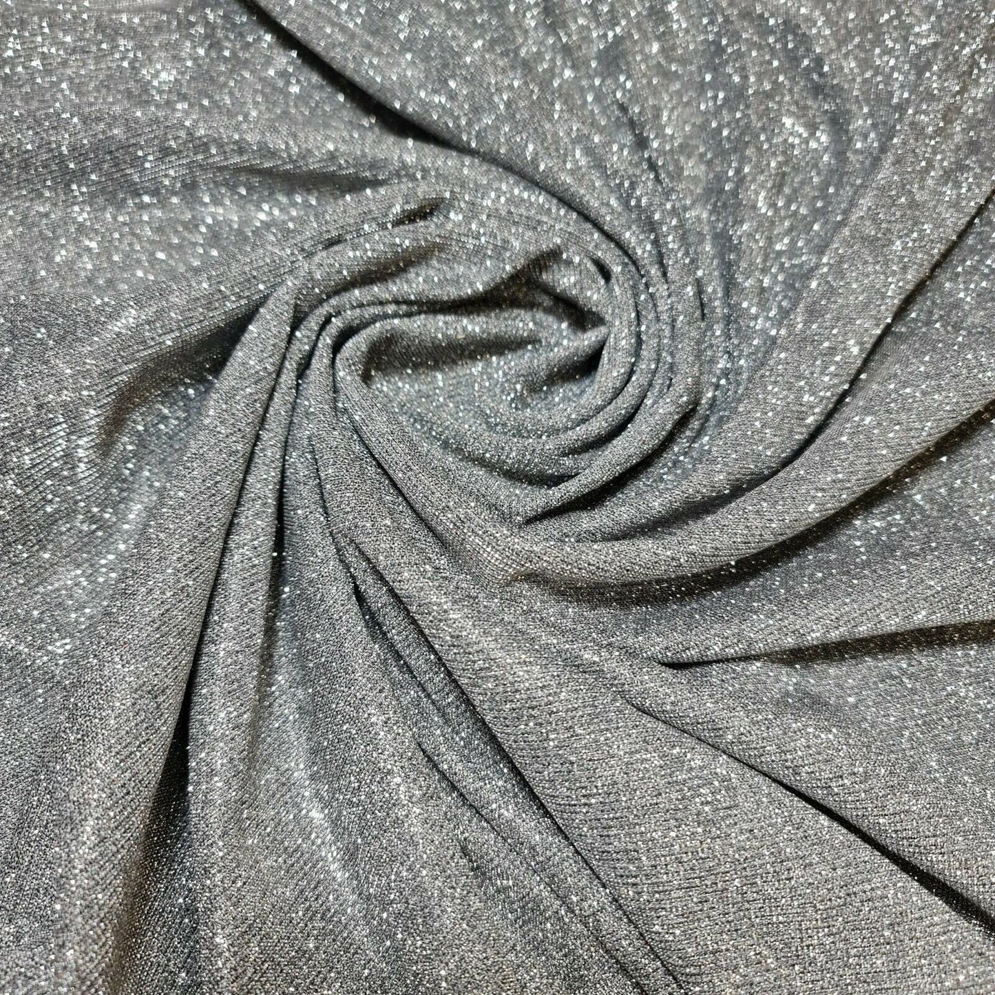 Shimmer Moonlight Stretch Glitter Nylon Fabric – 58" Wide Stardust Backdrop, Dress & Craft Material