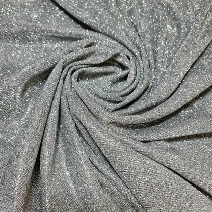 Shimmer Moonlight Stretch Glitter Nylon Fabric – 58" Wide Stardust Backdrop, Dress & Craft Material