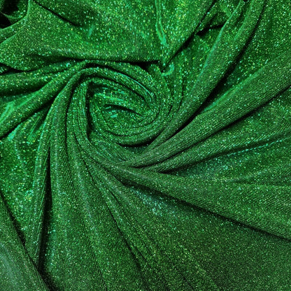 Shimmer Moonlight Stretch Glitter Nylon Fabric – 58" Wide Stardust Backdrop, Dress & Craft Material